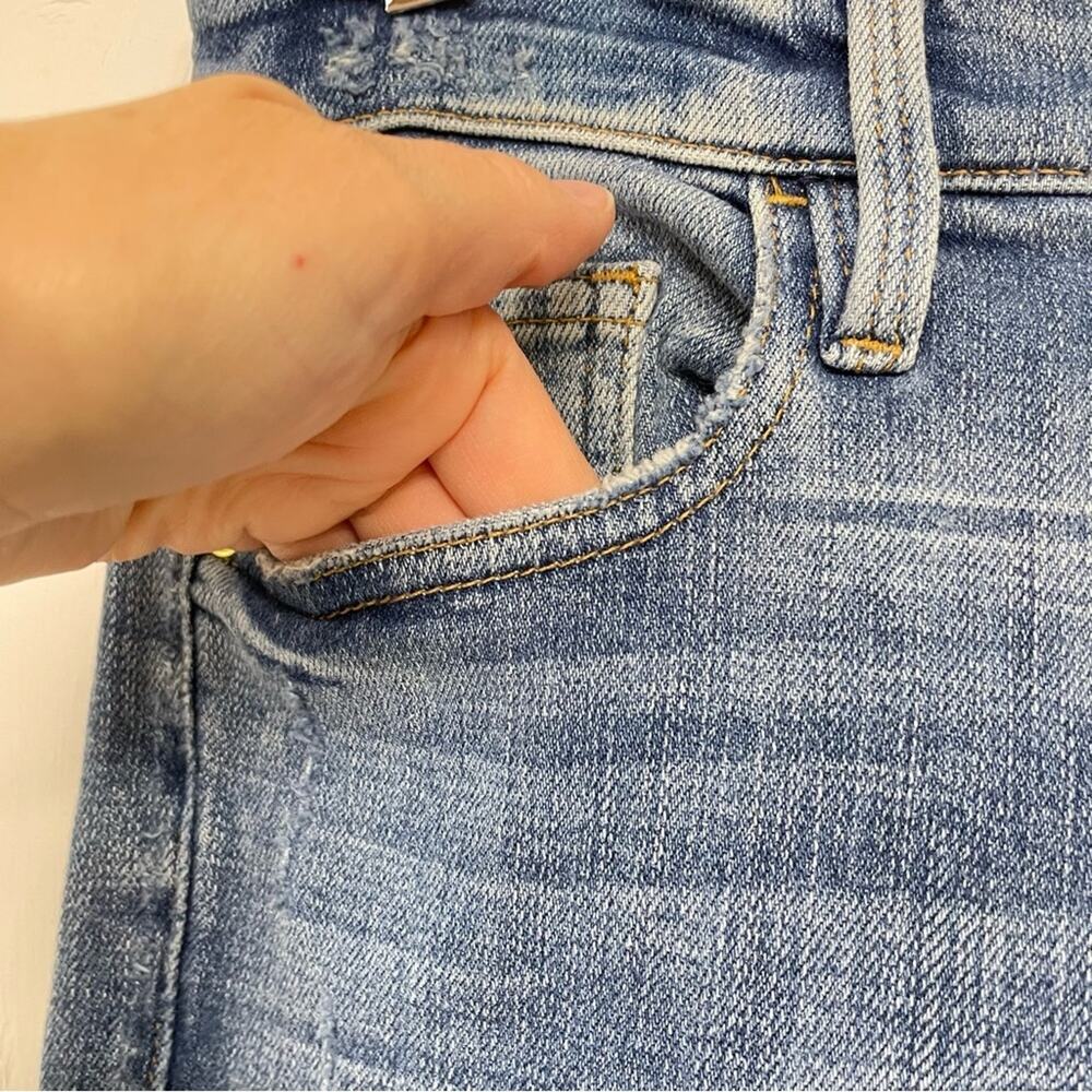 Frame Le Boy High Rise Straight Leg Jeans Womens 24 Boyfriend Medium Wash Blue - Picture 8 of 10